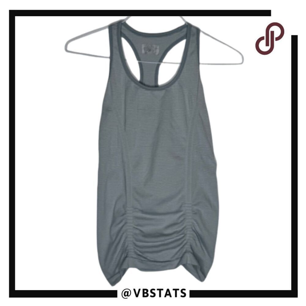 Athleta Women's Ruched Racerback Athletic Tank Top‎ Gray Size Small